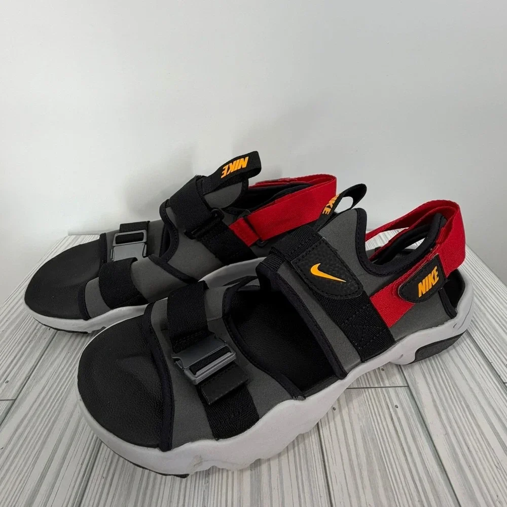 Nike Canyon Sandal Anthracite Black University Red Men's Size 12